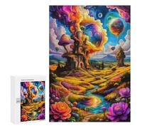 Rompecabezas para Adultos 300 PCS Fantasy Landscape with Castle Rompecabezas para Adultos Juegos Relajantes Mejora La Memoria Difícil Y Desafiante 300 PCS