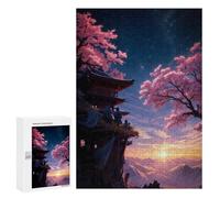 Rompecabezas para Adultos 300 PCS Fantasy Sakura Japan Art Rompecabezas para Adultos Juegos Relajantes Mejora La Memoria Cumpleaños Y Navidad 300 PCS