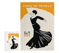 Rompecabezas para Adultos 300 PCS Feria De Sevilla Dancer Rompecabezas para Adultos Juegos Familiares Pero Divertidos Y Humorísticos Difíciles Y Desafiantes 300 PCS