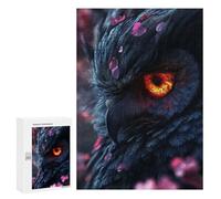 Rompecabezas para Adultos 300 PCS Fiery Owl Close-Up Rompecabezas para Adultos Juegos Relajantes Decoración De Pared Regalos para Amigos Y Familiares 300 PCS