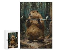 Rompecabezas para Adultos 300 PCS Fitness Beaver Workout Gym Rompecabezas para Adultos Juegos Familiares Decoración del Hogar Regalos para Amigos Y Familiares 300 PCS