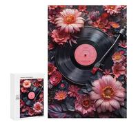 Rompecabezas para Adultos 300 PCS Floral Vinyl Melodies Rompecabezas para Adultos Juegos Familiares Regalo De Cumpleaños Regalos De Cumpleaños 300 PCS