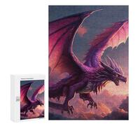 Rompecabezas para Adultos 300 PCS Flying Stunning Dragon Juego De Rompecabezas para Ejercitar La Mente Corte De Precisión Interacción Entre Padres E Hijos 300 PCS