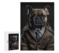 Rompecabezas para Adultos 300 PCS French Bulldog in Men Suit Rompecabezas para Adultos Juguetes Antiestrés Análisis Y Lógica Regalo De Cumpleaños, Regalos, 300 PCS