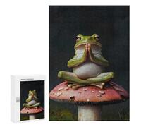 Rompecabezas para Adultos 300 PCS Frog in Meditation Rompecabezas Juegos Relajantes Análisis Y Lógica Cumpleaños Y Navidad 300 PCS