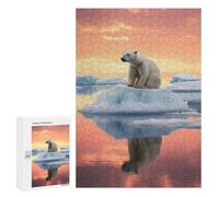 Rompecabezas para Adultos 300 PCS Frozen Majesty Polar Bear Rompecabezas para Adultos Juego Práctico Mejora La Memoria Regalos para Amigos Y Familiares 300 PCS