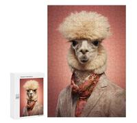 Rompecabezas para Adultos 300 PCS Funny Alpaca Animal Rompecabezas para Adultos Juegos Relajantes Regalo De Cumpleaños Gran Regalo para Jugar 300 PCS