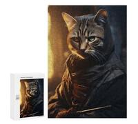 Rompecabezas para Adultos 300 PCS Funny Shinobi Ninja Cat Rompecabezas para Adolescentes Juego De Ingenio Análisis Y Lógica 300 PCS