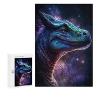 Rompecabezas para Adultos 300 PCS Galactic Dinosaur Head Rompecabezas para Adolescentes Ensamblaje De Patrones Interacción Entre Padres E Hijos Hermoso Juego De Diseño 300 PCS