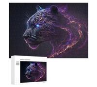 Rompecabezas para Adultos 300 PCS Galactic Leopard Cosmic Fusion -1 Rompecabezas para Adultos Juego De Ingenio Decoración Perfecta Cumpleaños Y Navidad 300 PCS