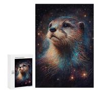 Rompecabezas para Adultos 300 PCS Galactic Otter Majesty -2 Rompecabezas para Adultos Desafío Difícil Lista De Deseos con Papá Noel Regalos Y Cumpleaños Únicos 300 PCS