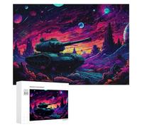Rompecabezas para Adultos 300 PCS Galactic Tank Adventure -1 Rompecabezas para Adultos Juegos Relajantes Una Obra De Arte Regalo De Cumpleaños, Regalos, 300 PCS