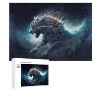 Rompecabezas para Adultos 300 PCS Galactic Tiger Cosmic Artwork Rompecabezas para Adultos Juguete Decoración De Pared Regalos para Mujeres Gran Regalo para Juegos 300 PCS