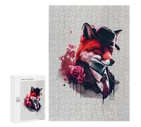 Rompecabezas para Adultos 300 PCS Gangster Fox Funny Rompecabezas para Adultos Juegos Relajantes Mejora La Memoria Cumpleaños Y Navidad 300 PCS
