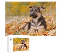 Rompecabezas para Adultos 300 PCS German Shepherd Dog Puppy Rompecabezas para Adultos Juguetes Antiestrés Decoración del Hogar Cumpleaños Y Navidad 300 PCS