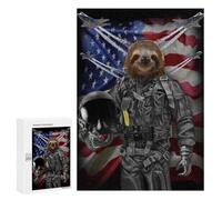 Rompecabezas para Adultos 300 PCS Giant Sloth in Air Force Rompecabezas para Adultos Juegos Familiares Corte De Precisión Cumpleaños Y Navidad 300 PCS