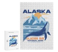 Rompecabezas para Adultos 300 PCS Glacier Bay National Park Rompecabezas para Adultos Juego Práctico Mejora La Memoria Regalos para Amigos Y Familiares 300 PCS