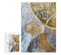 Rompecabezas para Adultos 300 PCS Golden Botanical Art Rompecabezas para Adultos Análisis Y Lógica Entrena Tu Cerebro Y Tus Manos Juguete Juego Intelectual 300 PCS