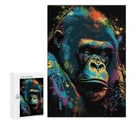 Rompecabezas para Adultos 300 PCS Gorilla Art Style 1 Rompecabezas para Adultos Juegos Relajantes Mejora La Memoria Difícil Y Desafiante 300 PCS