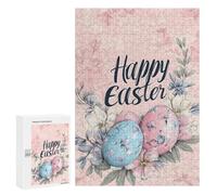 Rompecabezas para Adultos 300 PCS Happy Easter Greetings Rompecabezas para Adultos Juego Práctico Mejora La Memoria Regalos para Amigos Y Familiares 300 PCS