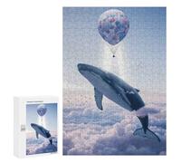 Rompecabezas para Adultos 300 PCS Hot Air Balloon Whale Rompecabezas para Adultos Juegos Familiares Regalo De Cumpleaños Regalos De Cumpleaños 300 PCS
