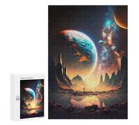 Rompecabezas para Adultos 300 PCS Interstellar Mountainscape Rompecabezas para Adultos Juegos Familiares Corte De Precisión Cumpleaños Y Navidad 300 PCS