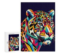 Rompecabezas para Adultos 300 PCS Jaguar WPAP Pop Art Rompecabezas para Adultos Juegos Relajantes Mejora La Memoria Difícil Y Desafiante 300 PCS