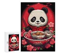 Rompecabezas para Adultos 300 PCS Japan Panda Ramen Ruby Art Rompecabezas para Adultos Juegos Divertidos Decoración Desafiante De Completar 300 PCS