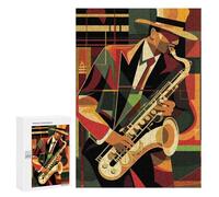 Rompecabezas para Adultos 300 PCS Jazz Musician Art Deco Rompecabezas para Adultos Juego Práctico Mejora La Memoria Regalos para Amigos Y Familiares 300 PCS