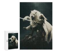 Rompecabezas para Adultos 300 PCS King White Lion Rompecabezas para Adultos Juego De Ingenio Regalos para Mujeres Regalos para Amigos Y Familiares 300 PCS