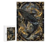 Rompecabezas para Adultos 300 PCS Kintsugi Whale Rompecabezas para Adolescentes Juego De Ingenio Análisis Y Lógica 300 PCS