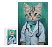 Rompecabezas para Adultos 300 PCS Kitty Doctor Rompecabezas para Adolescentes Juego De Ingenio Análisis Y Lógica 300 PCS