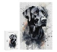 Rompecabezas para Adultos 300 PCS Labrador Retriever Dog Art Rompecabezas para Adultos Juegos Familiares Corte De Precisión Cumpleaños Y Navidad 300 PCS