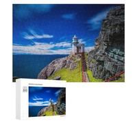 Rompecabezas para Adultos 300 PCS Lighthouse on Rocky Island Rompecabezas para Adultos Juegos Familiares Decoración del Hogar Regalos para Amigos Y Familiares 300 PCS