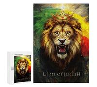 Rompecabezas para Adultos 300 PCS Lion of Judah Rompecabezas Juegos Relajantes Análisis Y Lógica Cumpleaños Y Navidad 300 PCS