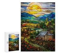 Rompecabezas para Adultos 300 PCS Little Gardens by The Road Rompecabezas para Adultos Juegos Familiares Corte De Precisión Cumpleaños Y Navidad 300 PCS