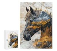 Rompecabezas para Adultos 300 PCS Majestic Spirit of The Wild Rompecabezas para Adultos Juegos Familiares Corte De Precisión Cumpleaños Y Navidad 300 PCS
