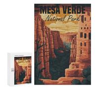 Rompecabezas para Adultos 300 PCS Mesa Verde National Park Rompecabezas para Adultos Juegos Familiares Alivia El Estrés Regalo De Cumpleaños, Regalos, 300 PCS