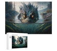 Rompecabezas para adultos 300 PCS Monstrous Creature in The Water Puzzles para adultos: Juegos Divertidos Y Regalos Divertidos Para Amigos Y Familias 300 PCS