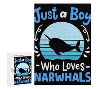 Rompecabezas para Adultos 300 PCS Narwhals Whales Narwhal Lo Rompecabezas para Adultos Juegos Familiares Alivia El Estrés Regalo De Cumpleaños, Regalos, 300 PCS