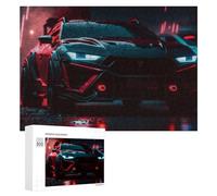 Rompecabezas para Adultos 300 PCS Neon-Lit Luxury SUV Rompecabezas para Adultos Juguete Decoración De Pared Regalos para Mujeres Gran Regalo para Juegos 300 PCS