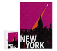 Rompecabezas para Adultos 300 PCS New York City Travel Rompecabezas para Adultos Juegos Relajantes Mejora La Memoria Difícil Y Desafiante 300 PCS