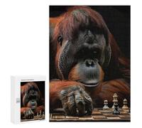 Rompecabezas para Adultos 300 PCS Orangutan Chess Rompecabezas para Adultos Juegos Relajantes Mejora La Memoria Difícil Y Desafiante 300 PCS