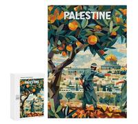 Rompecabezas para Adultos 300 PCS Palestine Oranges Cubism Rompecabezas para Adultos Juegos Familiares Alivia El Estrés Regalo De Cumpleaños, Regalos, 300 PCS