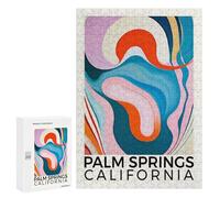Rompecabezas para Adultos 300 PCS Palm Springs California Rompecabezas para Adultos Alivia El Estrés Desafíos para Completar Rompecabezas Juegos Familiares 300 PCS