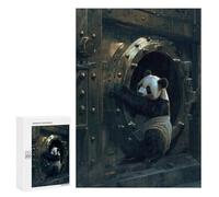 Rompecabezas para Adultos 300 PCS Panda Criminal Rob Bank Rompecabezas para Adultos Juegos Relajantes Regalo De Cumpleaños Gran Regalo para Jugar 300 PCS