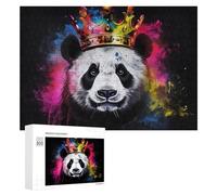 Rompecabezas para Adultos 300 PCS Panda King Colorful Majesty Rompecabezas para Adultos Juegos Divertidos Pero Regalos Divertidos Y Humorísticos para Amigos Y Familiares 300 PCS