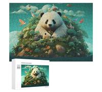 Rompecabezas para Adultos 300 PCS Panda Paradise Island Rompecabezas para Adolescentes Juego De Ingenio Carrera De Velocidad De Manos Regalos De Cumpleaños Y Únicos 300 PCS