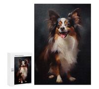 Rompecabezas para Adultos 300 PCS Papillon Dog Rompecabezas para Adultos Juegos Relajantes Mejora La Memoria Cumpleaños Y Navidad 300 PCS
