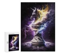 Rompecabezas para Adultos 300 PCS Pawn of Night Chess Juego De Rompecabezas para Ejercitar La Mente Corte De Precisión Interacción Entre Padres E Hijos 300 PCS